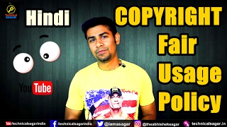 How to use someones Video  Talking About Copyright Act amp Fair Usage Policy  In Hindi [upl. by Batista]