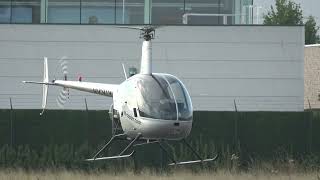 ROBINSON R22 OOSTC TRAINING AT KORTRIJK WAVELGEM AIRPORT EBKT BELIGUM 1182023 [upl. by Pleione]