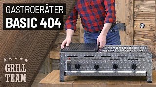 Gastrobräter Basic 404  Großer Tischgrill mit AlugussPlatte und Rost  Vorstellung amp Test  V2 [upl. by Niatsirk]