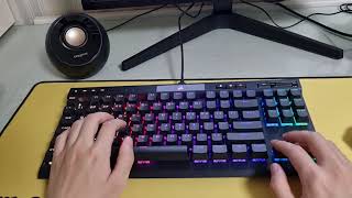 커세어 K70 TKL RGB 적축 키보드 타건 [upl. by Killy700]