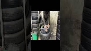 Amazing Process of Restoration Of Use Old Tyres  Restore Old tyre Making New  old tyre recycling [upl. by Hameerak]