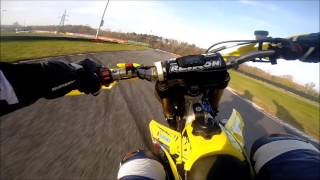 SUZUKI RMZ 450 Highlights Supermoto Borgo Ticino Pista Azzurra [upl. by Dlawso]