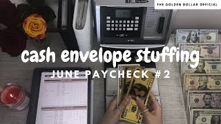 cash envelope stuffing  june paycheck 2  905 [upl. by Arrim]