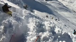 Skifahrer filmt in einer Lawine [upl. by Ailesor43]