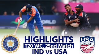 IND vs USA Highlights United States vs India Match Highlights  Match Highlights [upl. by Linea525]