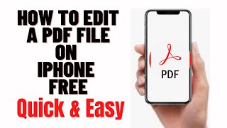 how to edit a pdf file on iphone freehow to edit downloaded pdf file on iphone [upl. by Necaj364]