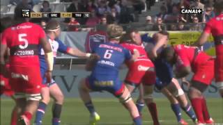 GrenobleToulon  Bastareaud fait exploser Rory Grice [upl. by Nirej]