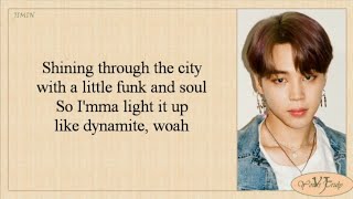 BTS 방탄소년단  Dynamite Lyrics [upl. by Davey726]