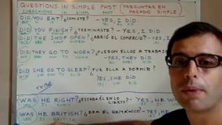 CLASES DE INGLES 14 Preguntas en ingles Video 1 de 2 [upl. by Annoyek]