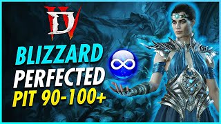 BEST Sorcerer Build Pit 90 Blizzard Perfected Endgame Guide  Diablo 4 Season 4 [upl. by Notlit137]