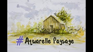 PEINDRE UN PAYSAGE A LAQUARELLE  COURS DÉBUTANTS [upl. by Airec]