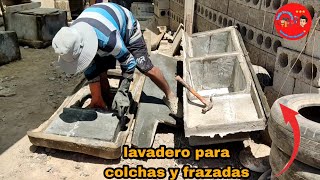 cómo hacer este hermoso lavatorio grande de dos pozas para lavar frazadas y colchas 😱😱 [upl. by Niriam510]