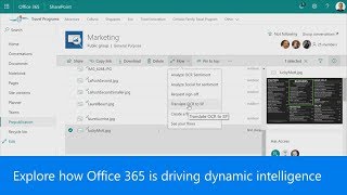 Explore how Office 365 is driving dynamic intelligence [upl. by Akemihs]