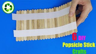 Top 6 DIY Popsicle Stick Craft Compilation  Craft Ideas  Home Decor [upl. by Georg]