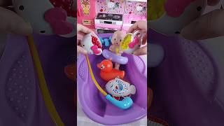 Bathing Baby with Colorful Beads asmrsounds bathbaby asmrtoys satisfyingvideo [upl. by Koloski148]