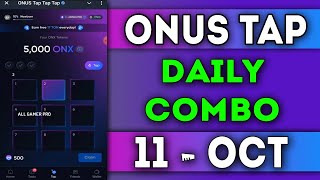 Onus Tap Tap Tap Daily Code 11 October 2024  Today Onus Daily Code  AGP onusdailycode [upl. by Ayel215]