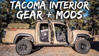 Tacoma Interior MODS and GEAR Overland Offroad Daily Driver [upl. by Enelegna270]