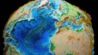 Earth 3D Relief x 100 Topography Bathymetry North [upl. by Kant]