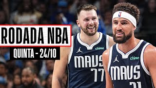 KLAY e LUKA brilham com 50 pontos ANTHONY EDWARDS decide a 2 segundos do fim  Rodada NBA 2410 [upl. by Boaten]