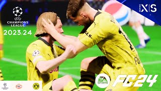 EA FC 24  PSV x Borussia  Champions League Oitavas de final  Series S  4K [upl. by Rehc74]