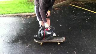 FAST Leaf Blower Powered Skateboard [upl. by Ingham]