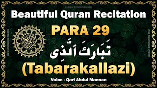 Quran Para 29 Tabarakallazi  الَّذِي تَبَارَكَ  Quran Recitation Juzz 29  Qari Abdul Mannan [upl. by Jacobson]