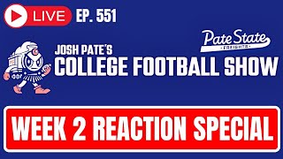 Ep 551 Week 2 Reaction Show  Texas Rolls Michigan  Notre Dame amp Auburn What  Early Best Bets [upl. by Senecal499]