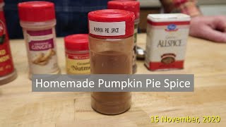 Homemade Pumpkin Pie Spice Mix [upl. by Enecnarf]