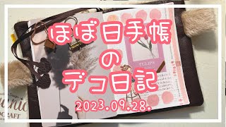 〖ほぼ日手帳〗20230928🦊デコ日記〖作業動画〗 [upl. by Eilata]