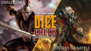 Sisters of Battle Bricky vs Harlequins Magikarp Semi Finals Game 2  Dice Check 40k Tournament [upl. by Ellebasi10]