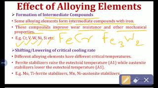 Alloy Steel Part 2 Effect of Alloying Elements [upl. by Elik9]