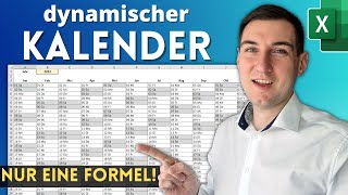 Excel Kalender 2024  Nur eine Formel😲📅 ewiger Jahreskalender mit Wochenende [upl. by Magill]