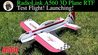 Test Flight in Stormy Skies Launching RadioLink A560 Trainer 3D Plane with 5 Mode Gyro RTF [upl. by Massiw597]