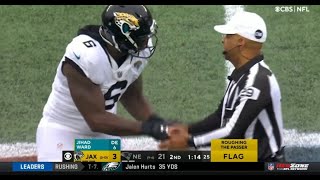 Jihad Ward Shakes Refs Hand After giving him a Roughing the Passer Penalty😂 [upl. by Travis]