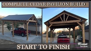 Timber Frame Cedar Pavilion Complete Build Start to Finish [upl. by Russi997]