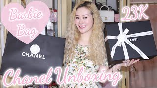 CHANEL KELLY BAG UNBOXING 🤩 THE HOTTEST 23K UNICORN BAG  BARBIE BAG 💖 LINDIESS [upl. by Nosirrag214]