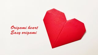 Super Easy Origami Heart Instructions  Origami with Josie [upl. by Anirac851]