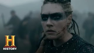 Vikings Queen Lagerthas Fierce Fighting Skills  MidSeason Five Finale Airs Jan 24  History [upl. by Ramej]