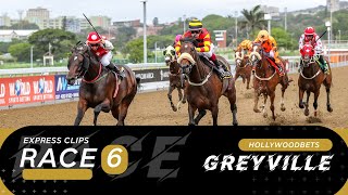 20240811 Hollywoodbets Greyville Race 6 won by LADY ELLIOT [upl. by Ketchum749]