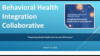 Integrating Perinatal Mental Health Care into the OB Practice [upl. by Atalanti]