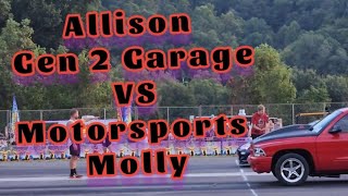 Gen 2 Garage Allison VS Mototsports Molly Kent Rose Armdrop Drag Racing No Prep SRC G2G [upl. by Waldner]