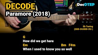 Decode  Paramore 2008 Easy Guitar Chords Tutorial with Lyrics [upl. by Mcgee]