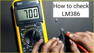 How to check LM386 ic with digital multimeter  LM386 testing [upl. by Pollitt]