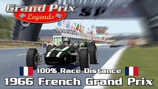 1966 French Grand Prix  100 Race Distance  Grand Prix Legends [upl. by Douglass]