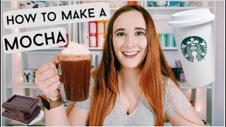 How to Make a Starbucks Mocha at home  NO SYRUPS [upl. by Llejk]