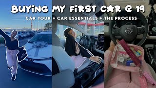 BOUGHT MY FIRST CAR AT 19 4000 discount  car tour  car essentials  TIPS [upl. by Rabah]