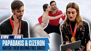 Gabriella PapadakisGuillaume Cizeron react to their Beijing 2022 gold medal performance [upl. by Etterual]