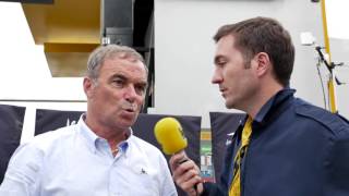 Etape 10  Bernard Hinault  quotCest une belle victoire pour euxquot [upl. by Arinaid]