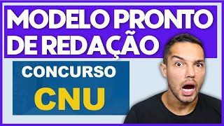 Modelo de redação para o CNU  Concurso Nacional Unificado  PROFINHO [upl. by Petigny]