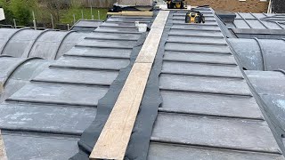 Large Code 5 Lead Flat Roof Installation Part One Including How To Boss A Roll End [upl. by Solberg553]